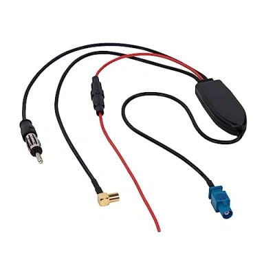 Abbildung von Antennensplitter AM/FM DAB+ Fakra (Stecker) auf DIN / SMB (Buchse)
