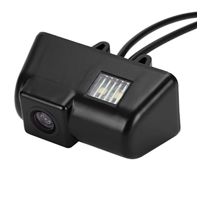 Abbildung von Rückfahrkamera wasserdicht Nachtsicht Auto Rückansicht Kamera Einparkhilfe Rückfahrsystem, Kennzeichenleuchte (Schwarz) für Transit MK6/MK7 Transporter Car Camera