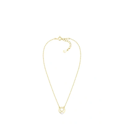 Abbildung von Sofia Milani Damen Halskette 925 Silber vergoldet/golden mit Zirkonia Steinen Kreis Anhänger N0609