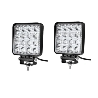 Abbildung von WELLIT LED Arbeitsscheinwerfer 2 X 48W Zusatzscheinwerfer 12V 24V Offroad Scheinwerfer Rückfahrscheinwerfer für Trecker KFZ Bagger (2x48w spot)