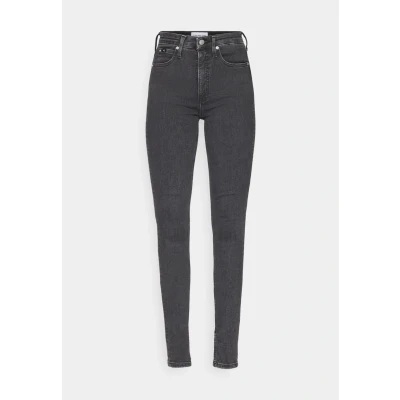 Abbildung von Calvin Klein Jeans Damen High Rise Skinny Fit, Schwarz (Denim Black), 24W / 34L