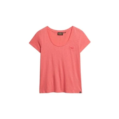 Abbildung von Superdry Scoop NECK Tshirt basic, Damen, Größe: 40, Sugar coral