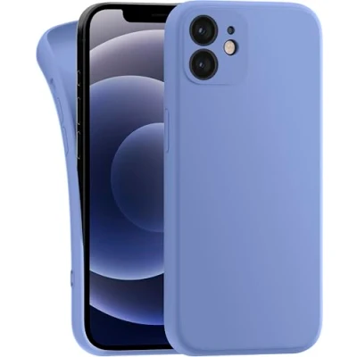 Abbildung von MyGadget Hülle Kompatibel mit iPhone 12 Mini robuste Silikon Schutzhülle TPU Case Slim Silikonhülle Back Cover Kratzfest Handyhülle Matt Blau