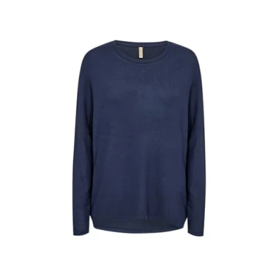 Abbildung von soyaconcept Rundhalsshirt &quot;SC BIARA 1&quot;, bequemer Pullover, elastische Viskose Qualität in melierter Optik