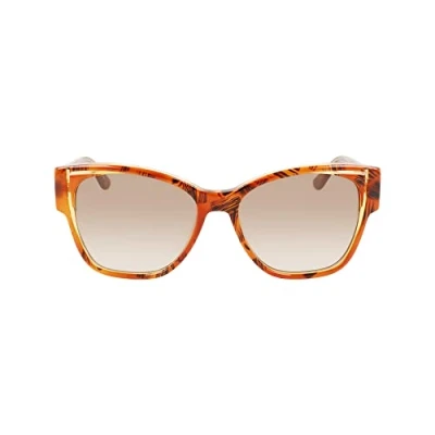 Abbildung von KARL LAGERFELD Damen KL6069S Sonnenbrille, Textur/Pfirsich, Einheitsgröße