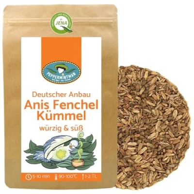 Abbildung von Anis Fenchel Kümmel Tee 1kg Deutscher Anbau PEPPERMINTMAN