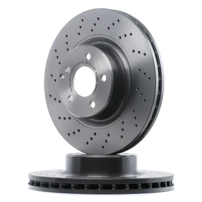 Abbildung von BREMBO COATED DISC LINE 09.A353.11 Bremsscheibe 330 32 5 gelocht/innenbel. beschichtet hochgekohlt mit Schrauben MERCEDES BENZ: S Klasse Coupe