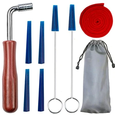 Abbildung von Klavier Stimm Set, professionelles Stimmschlüssel, Hammer, Gummi Dämpfer, 8 teiliges Stimmwerkzeug Set