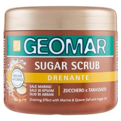Abbildung von Geomar Sugar Scrub 600g mit Salz, Zucker und Arganöl Anti Cellulite Körperpflege enthält nur natürliche Inhaltsstoffe Peeling Körperpeeling glättet pflegt