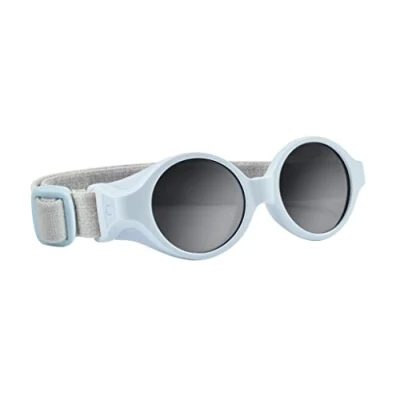 Abbildung von Béaba, Sonnenbrille für Babys von 0 bis 9 Monaten, 100% UV Schutz KAT. 4, Seitenschutz, optimaler Komfort, verstellbares elastisches Kopfband, Perlblau