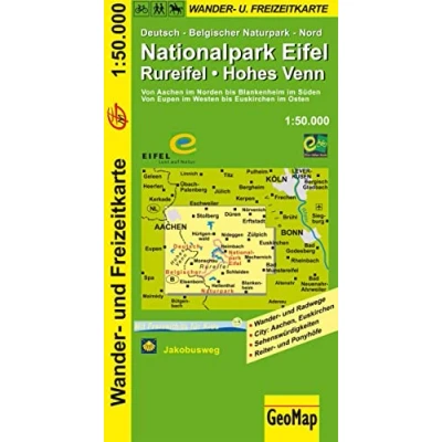 Abbildung von Nationalpark Eifel, Rureifel, Hohes Venn Wander und Freizeitkarte: 1:50.000: Deutsch Belgischer Naturpark Nord. Von Aachen im Norden bis Blankenheim ... Osten. Freizeitkarte (Geo Map)