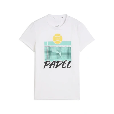 Abbildung von Puma INDIVIDUAL Graphic Padel T Shirt Damen Mit Plain White Größe: S