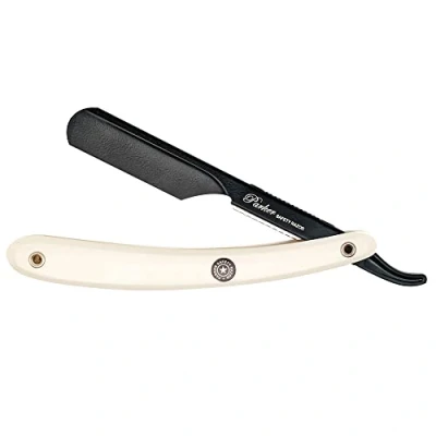 Abbildung von Parker Shaving PTWBA White ABS Handle Push Type Black Blade Hol