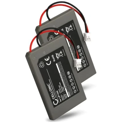 Abbildung von CELLONIC 2X Akku kompatibel mit Sony Playstation Dualshock 3 Controller, PS3 CECHZC2A, CECHZC2E, CECHZC2H, CECHZC2J, CECHZC2U, LIP1359 3.6V 3.7V 570mAh