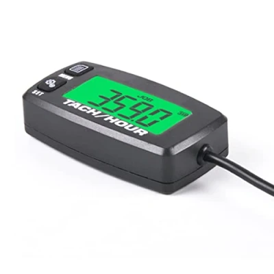 Abbildung von Induktive Drehzahlmesser ，Digital Betriebsanzeige ，Betriebsstundenzähler ，Motorstundenzähler Wartung des rücksetzbare für kleine Motoren Gasmotor Motorrad Marine