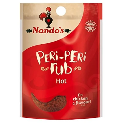 Abbildung von Nandos Hot Peri Seasoning Rub (25 g) Packung mit 2