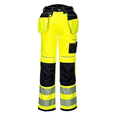 Abbildung von Portwest PW3 Warnschutzhose, Größe: 28, Farbe: Gelb/Schwarz, T501YBR28