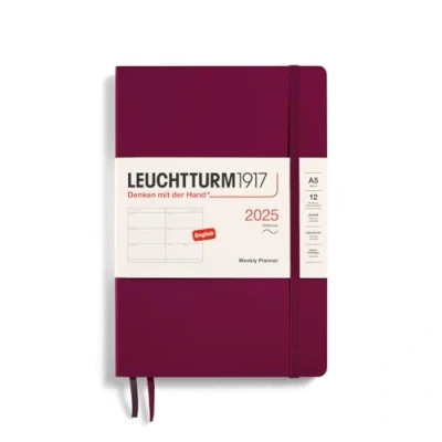 Abbildung von LEUCHTTURM1917 370786 Wochenkalender Medium (A5) 2025, Softcover, Port Red, Englisch