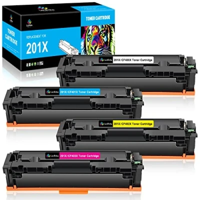 Abbildung von LeciRoba 201X CF400X für HP 201A CF400A CF401X CF401A CF402X CF402A CF403X CF403A Toner Cartridges ,for Color Laserjet Pro M252dw M252n ,MFP M277dw M277 M274n M277c6 M277n (4 Packung)