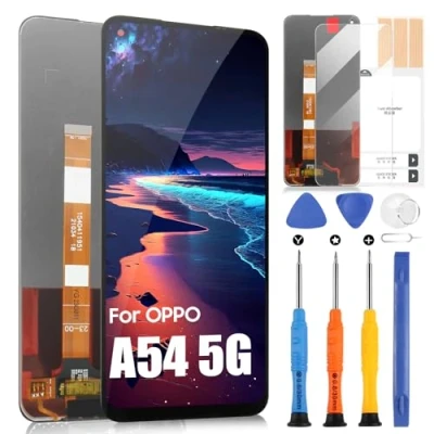 Abbildung von LCD Display für Oppo A74 5G / A54 A93 CPH2197 CPH2263 6,5&quot; Bildschirm Ersatz Touchscreen Digitazer Assembly mit Reparatur Kit (Schwarz, nicht Version 4G)