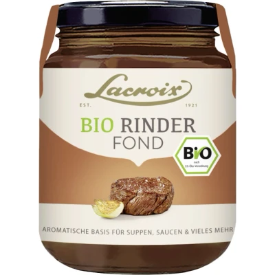 Abbildung von Lacroix Bio Rinderfond im 300 ml Glas Die aromatische Basis für Suppen, Soßen &amp; vielem mehr!