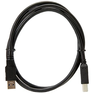 Abbildung von PremiumCord USB 3.0 A B Verbindungskabel 1m, Datenkabel SuperSpeed bis zu 5Gbit/S, Ladekabel, Typ Stecker auf Stecker, 9Pin, Farbe schwarz, Länge ku3ab1bk