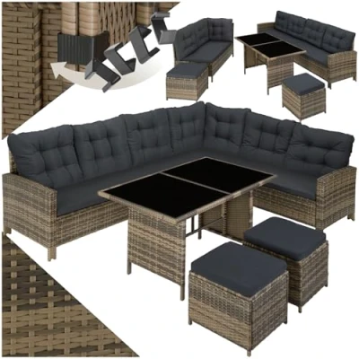 Abbildung von tectake Loungeset Barletta, (Set, 6 tlg), individuell kombinierbar