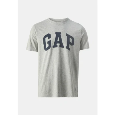 Abbildung von GAP Everyday SOFT Basic LOGO Tshirt print, Herren, Größe: XS, Heather grey