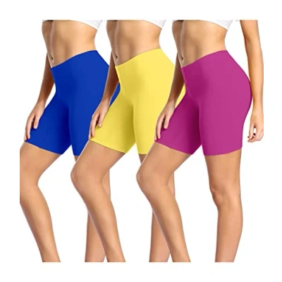 Abbildung von wirarpa Unterhosen Radlerhose Boxershorts Damen Hoher Bund Baumwolle Shorts Panties Lange Unterwäsche 3er Pack Größe M