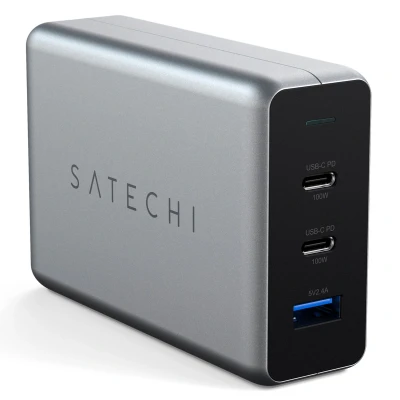 Abbildung von Satechi 100W USB C Compact Ladegerät space grey ST TC100GM EU