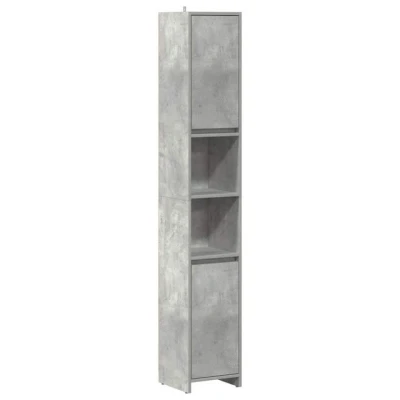 Abbildung von vidaXL Badezimmer Set Badezimmerschrank Betongrau 30x30x183,5 cm Holzwerkstoff