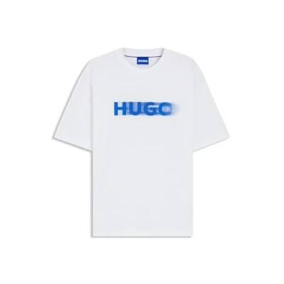 Abbildung von HUGO Nalax Tshirt print, Herren, Größe: XS, Open white