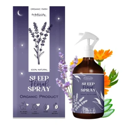 Abbildung von Sleep Pillow Spray Entspannender Nebel für besseren Schlaf Ätherische Öle aus Lavendel (entspannend), Aloe Vera (sauerstoffspendend) und Kamille (beruhigend) 250 ml