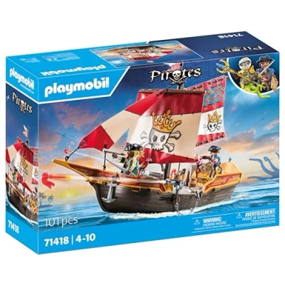 Abbildung von Playmobil® Konstruktions Spielset Piratenschiff (71418), Pirates, (101 St), Made in Europe