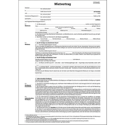 Abbildung von SIGEL MV464/25 Einheitsmietverträge mit Hausordnung, 4seitig, DIN A4, 25 Stück