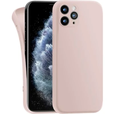 Abbildung von MyGadget Hülle Kompatibel mit iPhone 11 Pro robuste Silikon Schutzhülle TPU Case Slim Silikonhülle Back Cover Kratzfest Handyhülle Matt Rosa