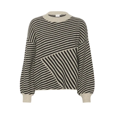 Abbildung von Kaffe Kaverana Strickpullover, Damen, Größe: 40, Feather gray melange black