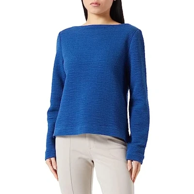 Abbildung von s.Oliver MIT Musterstruktur Sweatshirt, Damen, Größe: 46, Ozeanblau