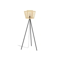 Abbildung von Stehleuchte Hykeham, Höhe 129,5 cm, natur/schwarz, Bambus