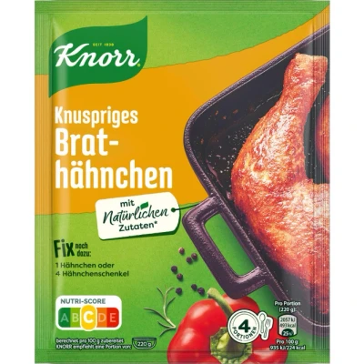 Abbildung von Knorr Fix Würzmischung Knuspriges Brathähnchen für ein leckeres Fleischgericht mit natürlichen Zutaten 29 g