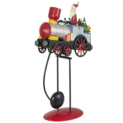 Abbildung von Christmas Paradise Weihnachtlicher Balance Unruhe Pendel Zug Mit Santa Metall Höhe 34cm Bunt Tischdeko