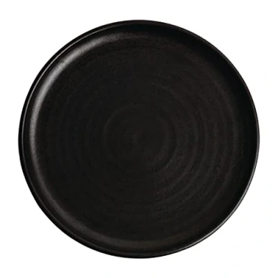Abbildung von Olympia FA317 Canvas Runder Teller mit Schmalem Rand, Schwarz, 26.5cm, 6 Stück