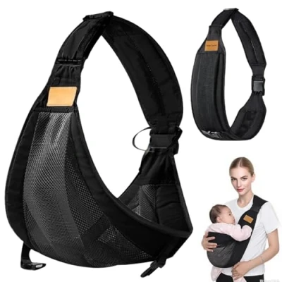 Abbildung von Kleinkind Trage Seitlich Ergonomisch Toddler Carrier,Babytrage für Neugeborene und Kleinkinder,Erstellbare Schulter Babytrage,Babytrage Kleinkinder bis 15kg Babys von 0 36 Monaten