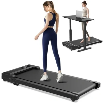 Abbildung von Kerolina Walking Pad Laufband für Zuhause Home Office Walkingpad Laufbänder Under Desk Schreibtisch Laufpad Leise Tragbares Kompakte Gehband Klein Mini Treadmill LED Anzeige Remote Control Tretmühle