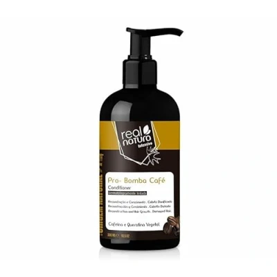Abbildung von Real Natura Pro Bomba Café Conditioner 300 ml intensive Ernährung natürliche Inhaltsstoffe ohne Salz Stärkung und Glanz einfache Anwendung
