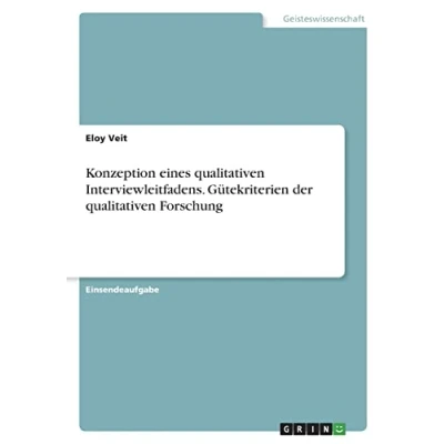 Abbildung von Konzeption eines qualitativen Interviewleitfadens. Gütekriterien der Forschung