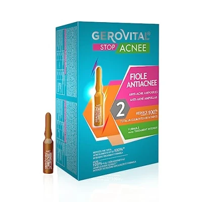 Abbildung von Anti Akne Ampullen Intensivbehandlung bei Wiederkehrender Akne, Reduziert Talg und Narben, 10 x 2 ml, Gerovital Stop Acne