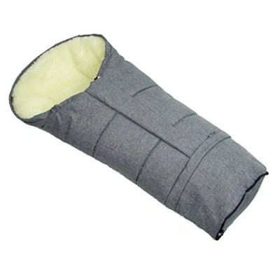 Abbildung von BambiniWelt by Rafael K. Fußsack Winterfußsack für Kinderwagen Buggy mumienform Wolle MELIERT, universal Kinderwagen, Buggy, Jogger, Schlitten