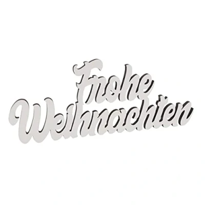 Abbildung von Melis deko Schriftzug Frohe Weihnachten Weihnachts aus Holz in weiß 30cm