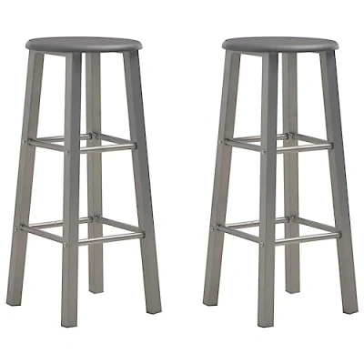 Abbildung von vidaXL 2X Barhocker Barstuhl Küchenhocker Tresenstuhl Thekenhocker Tresenhocker Thekenstuhl Bar Stuhl Hocker Barmöbel Anthrazit MDF Stahlrahmen